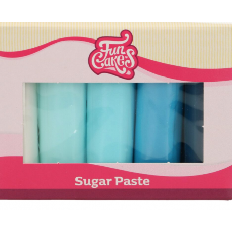 Funcakes fondant multipack blue palette, 5 x 100 g