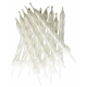 Bougies blanc perle, 12 pièces