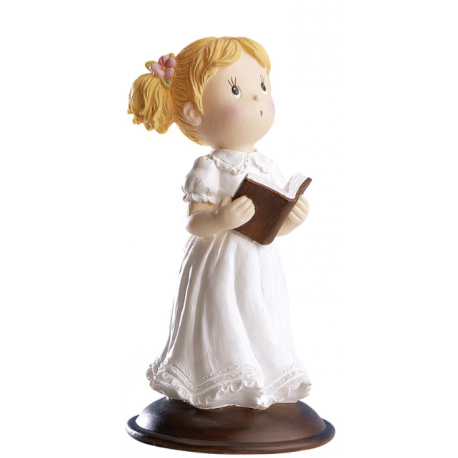 Communion girl topper Bible, 13.5 cm