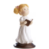 Figurine fille communion bible, 13.5 cm