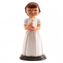 Communion girl with candle topper