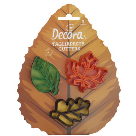 Decora - Cookie Cutter autumn leaves, 3 pieces