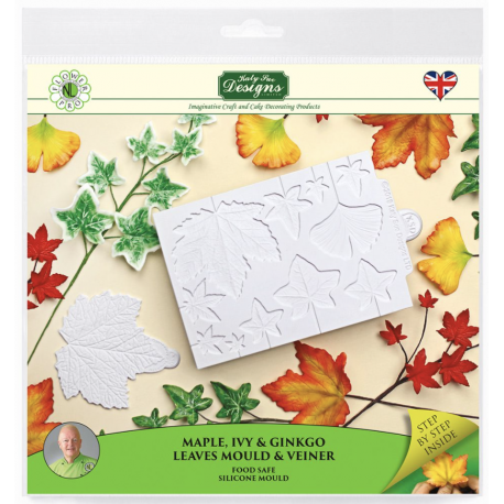 Katy Sue - Moule silicone feuillages d'automne & Veiner