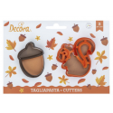 Decora - Cookie Cutter Squirrel & Acorn , 2 pieces