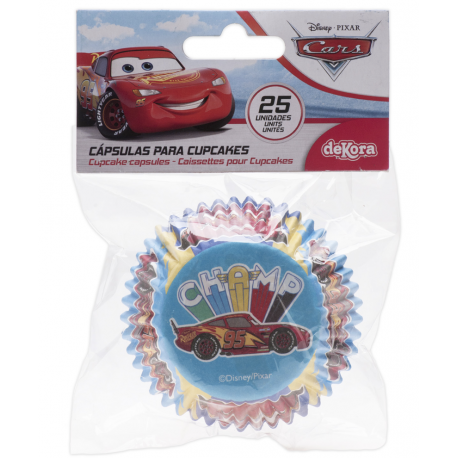 Cupcake baking cups cars, 25 pieces