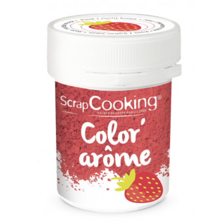 ScrapCooking - Color'arôme powder Strawberry/pink, 10 g