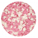 FunCakes - Pink & white hearts sprinkles, 60 g