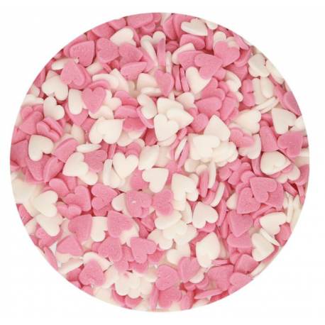 FunCakes - rosa & weiss Herzen, 60 g