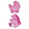 Ausstech- und Prägeform Kinderwagen, Kunststoff, 5 cm
