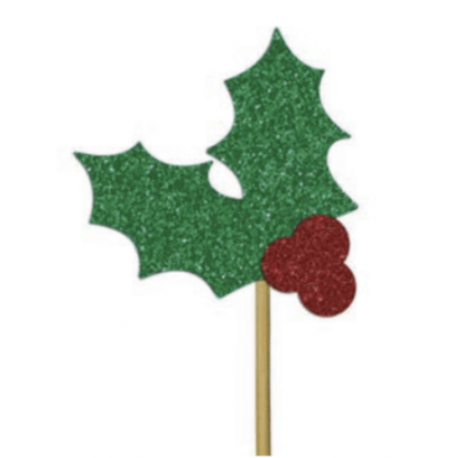 AH - Petits toppers, houx, 12 pièces