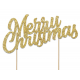 AH - Kuchetopper Topper Merry Christmas gold Glitter