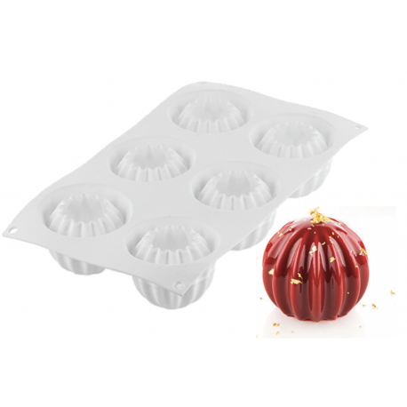 Silikomart - Moule en silicone Supernova 105, 6x Ø 64 h 56 mm