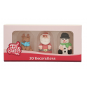 Funcakes - Décorations en sucre figurines de Noël 3D, 3 pièces