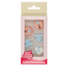 Funcakes - Décoration en sucre bébé bleu, 12 pièces