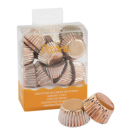 Baking Cups Micro size rose gold, 180 pieces