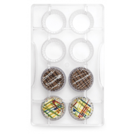 Decora - Moule en plastique rigide "caissette cupcake", 8 cavités