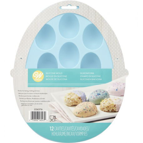 Wilton - Moule en silicone oeufs, 12 cavités