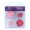 Culpitt Icing Decorations pink daisy, 14 pieces