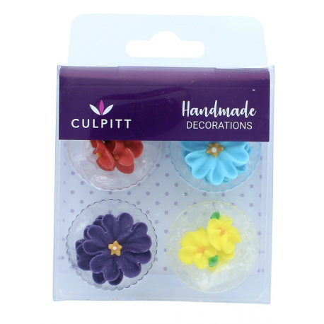Culpitt Icing Decorations assorted daisy, 14 pieces