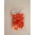 Aneta Dolce -  Fleur de sucre Pâquerettes orange, 3 cm, 10 pièces