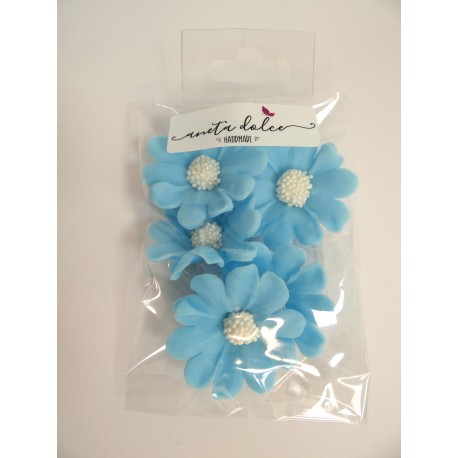 Aneta Dolce - Sugar flower Adonis light blue, 4 cm, 5 pièces