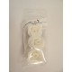Aneta Dolce - Sugar flower white rose, 3 cm, 3 pièces