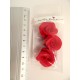 Aneta Dolce - Zuckerblumen rot Rose, 3 cm, 3 pièces