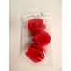 Aneta Dolce -  Fleur de sucre rose rouge, 3 cm, 3 pièces