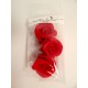 Aneta Dolce - Zuckerblumen rot Rose, 3 cm, 3 pièces