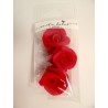 Aneta Dolce - Sugar flower red rose, 3 cm, 3 pièces