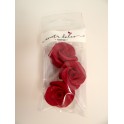 Aneta Dolce - Sugar flower burgundy rose, 3 cm, 3 pièces