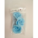 Aneta Dolce -  Fleur de sucre rose bleu clair, 3 cm, 3 pièces