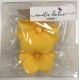 Aneta Dolce - Sugar flower miltonia yellow, 5 cm, 5 pièces