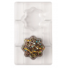 Decora - Moule en plastique rigide bol fleur à base plate, 2 cavités de 75 mm de dia