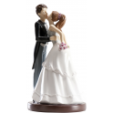 Figurine mariés qui s'embrassent, 16 cm