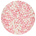 Edible soft Pearls pink and white, approx. 4 mm., 60 g