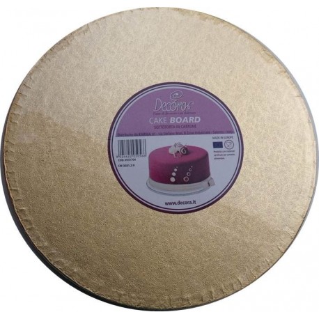 Planche dorée ronde, dia. 36 cm, épaisseur 1.2 cm