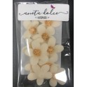 Aneta Dolce - Sugar flower Jasmin Ecru & Gold color, 10 pieces