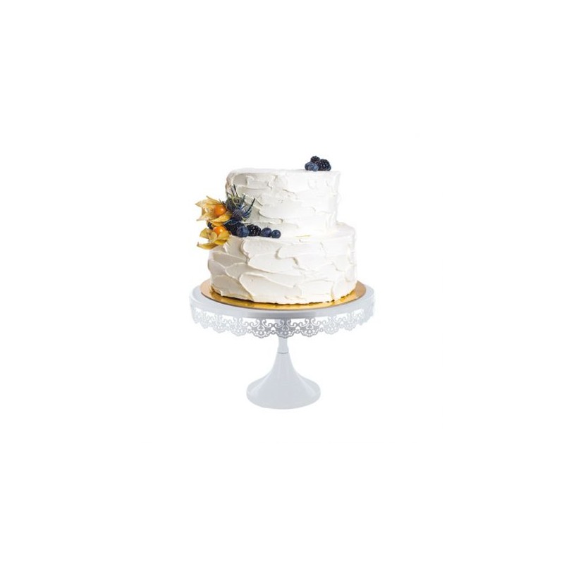 Patisdecor - Présentoir à gâteau blanc, dia 30 cm, h 19 cm