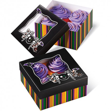 Wilton - Halloween Spider cupcake boxes, 3 pieces
