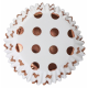 Cupcake Förmchen Rosagold Punkte auf weiss, 30 Stück