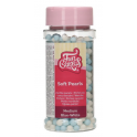Funcakes Edible soft Pearls blue and white, approx. 4 mm., 60 g