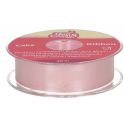Funcakes - Light pink double satin ribbon, 25 mm width, 20 m. long
