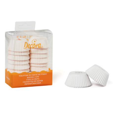 Caissettes mini cupcakes blanches, 200 pièces