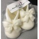 Aneta Dolce -  Déco sucre chaussons bébé blanc, env. 6.5 x 3 cm