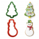 Decora - Cookie Cutter Christmas Tree & snowman, 2 pieces
