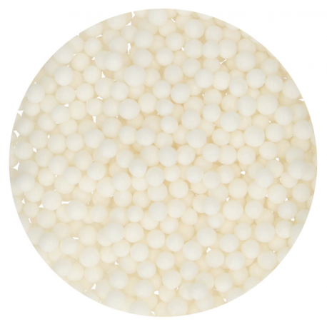 Funcakes - Perles comestibles au coeur tendre blanche, env. 4mm., 60 g