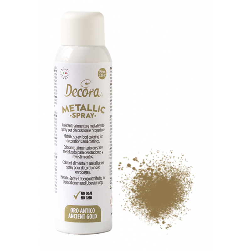 PRO - Decora Spray alimentaire doré ancien, 150 ml