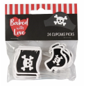 Baked with love - Decorative Pic pirates, 24 pieces