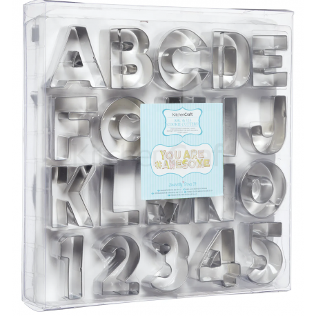 KitchenCraft - Number & Letter Cutters big, 35 pieces